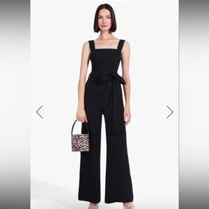 NWT Staud Black Belted Jumpsuit Pantsuit Size S